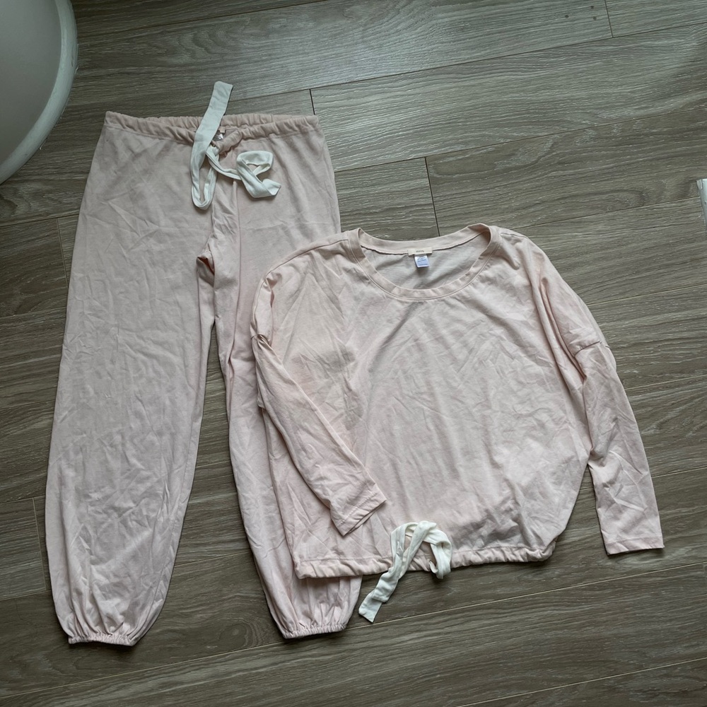 Eberjay Women’s Gisele Tencel Modal Slouchy PJ Set Light Pink Sz S EUC - Picture 3 of 11